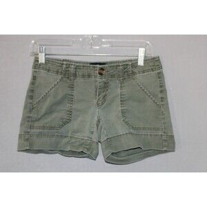American Eagle Shorts Womens 0 Super Stretch Faded Light Wash Olive Green Chino